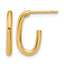 Oval J-hoop Huggie Earrings