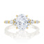 Oval Diamond Freeform Engagement Ring