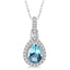 Aquamarine & Diamond Pendant