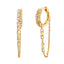 Baguette Diamond Huggie Chain Earrings