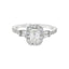 Emerald-cut Diamond Halo Engagement Ring