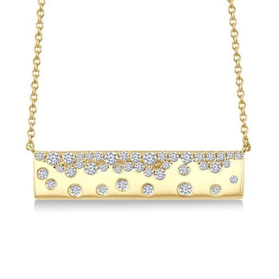 Diamond Mosaic Bar Necklace