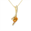 Mandarin Garnet & Diamond Pendant