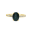 Oval Sapphire Straight Band Engagement Ring