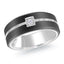Men's Carbon Fiber & Diamond Wedding Ring
