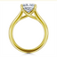 Radiant-cut Diamond East-West Solitaire Engagement Ring