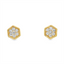 Honeycomb Diamond Stud Earrings