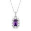 Amethyst & Diamond Pendant