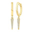 Diamond Huggie Hoop Earrings