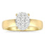 Lovebright Oval Shape Diamond Hidden Halo Engagement Ring