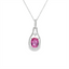 Pink Sapphire & Diamond Pendant