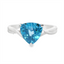Blue Topaz Solitaire Fashion Ring