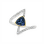 Tanzanite & Diamond Geometric Fashion Ring