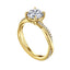 Round Diamond Twist Engagement Ring
