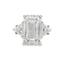 Emerald-cut Diamond Three Stone Engagement Ring