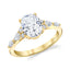 Oval Diamond Freeform Engagement Ring