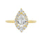 Pear Diamond Halo Engagement Ring