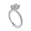 Oval Diamond Hidden Halo Engagement Ring