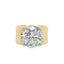 Round Diamond Wide Band Solitaire Engagement Ring