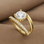 Round Diamond Asymmetrical Engagement Ring