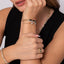 Bujukan Black Enamel Bangle Bracelet