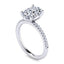 Oval Diamond Straight Band Engagement Ring