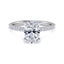 Oval Diamond Straight Band Engagement Ring