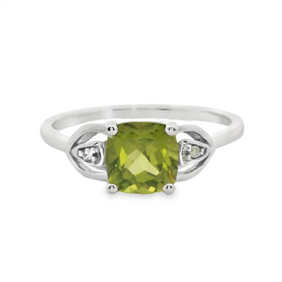 Peridot & Diamond Fashion Ring