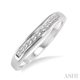 Channel Set Curved Diamond Wedding Band