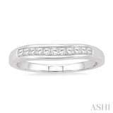 Channel Set Curved Diamond Wedding Band