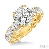 2 Ctw Diamond Semi-Mount Engagement Ring in 18K Yellow Gold