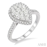 Pear Shape Lovebright Essential Diamond Engagement Ring