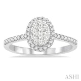 Oval Shape Lovebright Essential Diamond Engagement Ring