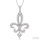 Fleur De Lis Diamond Pendant