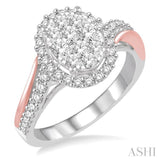 Oval Shape Lovebright Diamond Ring