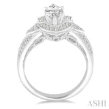 Marquise Shape Semi-Mount Diamond Engagement Ring