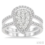 Pear Shape Lovebright Diamond Wedding Set