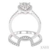 Pear Shape Lovebright Diamond Wedding Set