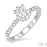 Oval Shape Lovebright Essential Diamond Engagement Ring