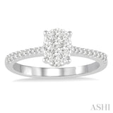 Oval Shape Lovebright Essential Diamond Engagement Ring