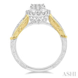 Oval Shape Lovebright Diamond Engagement Ring