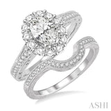 Oval Shape Diamond Wedding Set