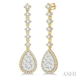 Pear Shape Lovebright Diamond Long Earrings