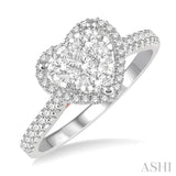 Heart Shape Lovebright Essential Diamond Engagement Ring