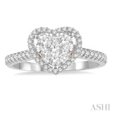 Heart Shape Lovebright Essential Diamond Engagement Ring