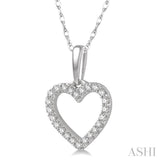 Heart Shape Petite Diamond Fashion Pendant