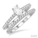 Oval Shape Diamond Wedding Set