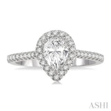 Pear Shape Semi-Mount Diamond Engagement Ring