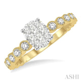 Oval Shape Lovebright Diamond Ring