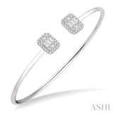 Stackable Fusion Diamond Open Cuff Bangle